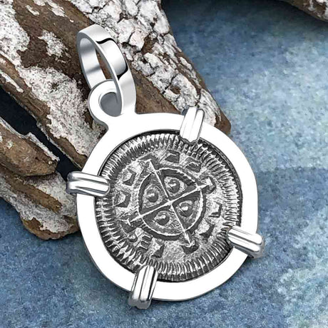 Medieval Hungary 1140 AD Cross of Faith & Perseverance Sterling Silver Pendant