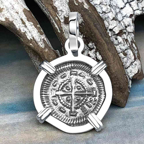 Medieval Hungary 1140 AD Cross of Faith & Perseverance Sterling Silver Pendant
