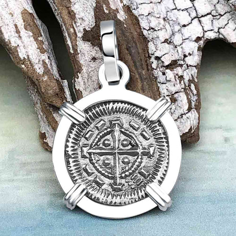Medieval Hungary 1140 AD Cross of Faith & Perseverance Sterling Silver Pendant