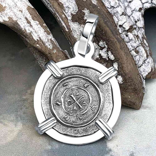 Medieval Hungary 1140 AD Cross of Faith & Perseverance Sterling Silver Pendant