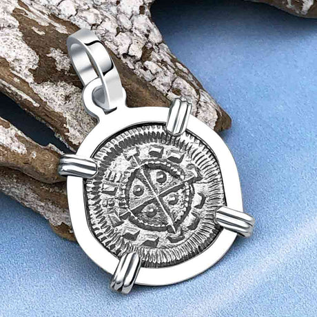 Medieval Hungary 1140 AD Cross of Faith & Perseverance Sterling Silver Pendant