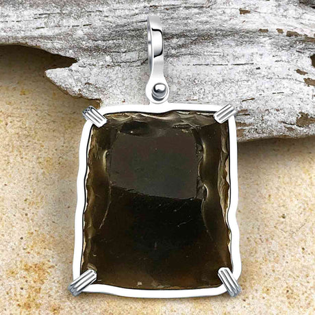 Queen Shipwreck 1790s British East India Company Brown Bess Musket Flint Sterling Silver Necklace