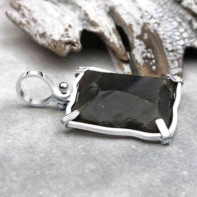 Queen Shipwreck 1790s British East India Company Brown Bess Musket Flint Sterling Silver Necklace