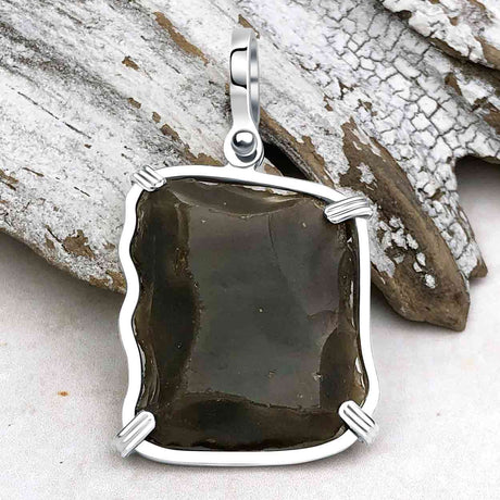 Queen Shipwreck 1790s British East India Company Brown Bess Musket Flint Sterling Silver Necklace