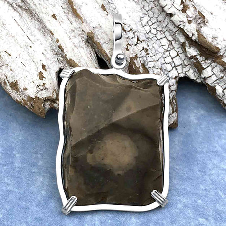 Queen Shipwreck 1790s British East India Company Brown Bess Musket Flint Sterling Silver Necklace