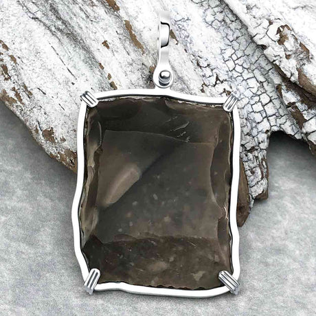Queen Shipwreck 1790s British East India Company Brown Bess Musket Flint Sterling Silver Necklace
