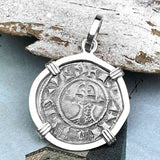 Templar Knights Era Antioch Crusader Medieval Silver Denier Helmet Head Coin of the Crusades Sterling Silver Pendant