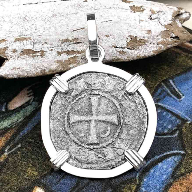 Templar Knights Era Antioch Crusader Medieval Silver Denier Helmet Head Coin of the Crusades Sterling Silver Pendant
