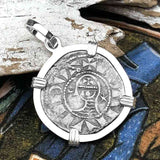 Templar Knights Era Antioch Crusader Medieval Silver Denier Helmet Head Coin of the Crusades Sterling Silver Pendant