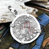 Templar Knights Era Antioch Crusader Medieval Silver Denier Helmet Head Coin of the Crusades Sterling Silver Pendant
