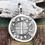 Templar Knights Era Antioch Crusader Medieval Silver Denier Helmet Head Coin of the Crusades Sterling Silver Pendant