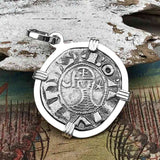 Templar Knights Era Antioch Crusader Medieval Silver Denier Helmet Head Coin of the Crusades Sterling Silver Pendant