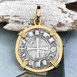 Templar Knights Era Antioch Crusader Medieval Silver Denier - Helmet Head - Coin of the Crusades 14K Gold Pendant