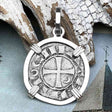 Templar Knights Era Antioch Crusader Medieval Silver Denier Helmet Head Coin of the Crusades Sterling Silver Pendant
