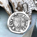 Templar Knights Era Antioch Crusader Medieval Silver Denier Helmet Head Coin of the Crusades Sterling Silver Pendant