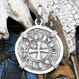 Templar Knights Era Antioch Crusader Medieval Silver Denier Helmet Head Coin of the Crusades Sterling Silver Pendant