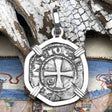 Templar Knights Era Antioch Crusader Medieval Silver Denier Helmet Head Coin of the Crusades Sterling Silver Pendant