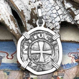 Templar Knights Era Antioch Crusader Medieval Silver Denier Helmet Head Coin of the Crusades Sterling Silver Pendant