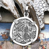 Templar Knights Era Antioch Crusader Medieval Silver Denier Helmet Head Coin of the Crusades Sterling Silver Pendant