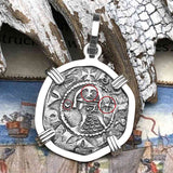 Templar Knights Era Antioch Crusader Medieval Silver Denier Helmet Head Coin of the Crusades Sterling Silver Pendant