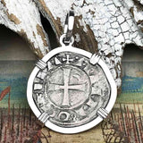 Templar Knights Era Antioch Crusader Medieval Silver Denier Helmet Head Coin of the Crusades Sterling Silver Pendant