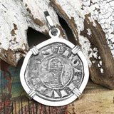 Templar Knights Era Antioch Crusader Medieval Silver Denier Helmet Head Coin of the Crusades Sterling Silver Pendant