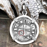 Templar Knights Era Antioch Crusader Medieval Silver Denier Helmet Head Coin of the Crusades Sterling Silver Pendant