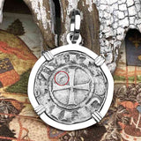 Templar Knights Era Antioch Crusader Medieval Silver Denier Helmet Head Coin of the Crusades Sterling Silver Pendant