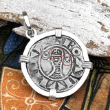 Templar Knights Era Antioch Crusader Medieval Silver Denier Helmet Head Coin of the Crusades Sterling Silver Pendant
