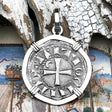 Templar Knights Era Antioch Crusader Medieval Silver Denier - Helmet Head - Coin of the Crusades 14K White Gold Pendant