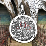 Templar Knights Era Antioch Crusader Medieval Silver Denier - Helmet Head - Coin of the Crusades 14K White Gold Pendant