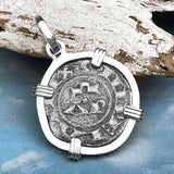Sicilian Silver Denaro – the Templar-Era Cross and Stars of Medieval Italy Sterling Silver Pendant