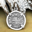 Sicilian Silver Denaro – the Templar-Era Cross and Stars of Medieval Italy Sterling Silver Pendant