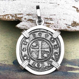 Sicilian Silver Denaro – the Templar-Era Cross and Stars of Medieval Italy Sterling Silver Pendant