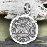 Sicilian Silver Denaro – the Templar-Era Cross and Stars of Medieval Italy Sterling Silver Pendant