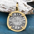 Sicilian Silver Denaro – the Templar-Era Cross and Stars of Medieval Italy 14K Gold Pendant