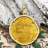 Pirate Era Circa 1580 22K Gold Four Escudo - the Legendary Doubloon - 18K Gold Pendant