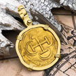 Pirate Era Circa 1566 22K Gold One Escudo - the Legendary Doubloon - 18K Gold Pendant