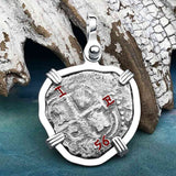 1656 Consolacion Shipwreck Pirate Era Spanish 1 Reale Piece of Eight Sterling Silver Pendant