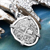 1656 Consolacion Shipwreck Pirate Era Spanish 1 Reale Piece of Eight Sterling Silver Pendant