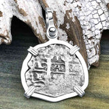 1656 Consolacion Shipwreck Pirate Era Spanish 1 Reale Piece of Eight Sterling Silver Pendant