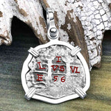 1656 Consolacion Shipwreck Pirate Era Spanish 1 Reale Piece of Eight Sterling Silver Pendant