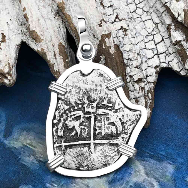 1669 Consolacion Shipwreck Pirate Era Spanish 1 Reale Piece of Eight Sterling Silver Pendant