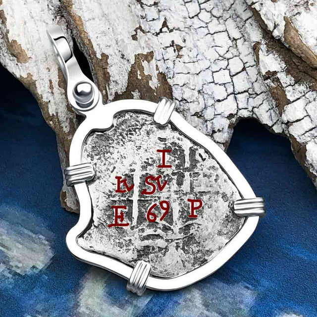 1669 Consolacion Shipwreck Pirate Era Spanish 1 Reale Piece of Eight Sterling Silver Pendant