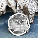 1656 Consolacion Shipwreck Pirate Era Spanish 1 Reale Piece of Eight Sterling Silver Pendant