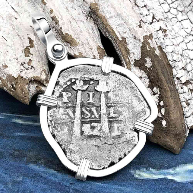1657 Consolacion Shipwreck Pirate Era Spanish 1 Reale Piece of Eight Sterling Silver Pendant | Artifact #4539