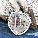 1657 Consolacion Shipwreck Pirate Era Spanish 1 Reale Piece of Eight Sterling Silver Pendant | Artifact #4539