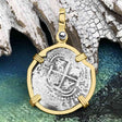 1665 Consolacion Shipwreck Pirate Era Spanish 1 Reale Piece of Eight 14K Gold Pendant