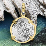1665 Consolacion Shipwreck Pirate Era Spanish 1 Reale Piece of Eight 14K Gold Pendant