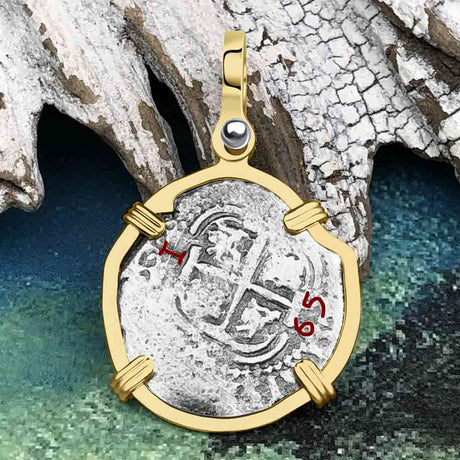 1665 Consolacion Shipwreck Pirate Era Spanish 1 Reale Piece of Eight 14K Gold Pendant